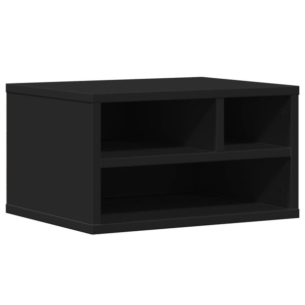 vidaXL Support d'imprimante noir 40x32x22,5 cm bois d'ing&eacute;nierie