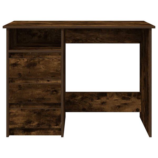 vidaXL Bureau chêne fumé 102x50x75 cm bois d'ingénierie