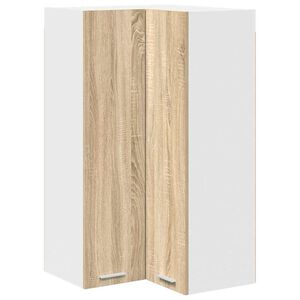 vidaXL Armoire suspendue Ch&ecirc;ne Sonoma et Blanc 57 x 57 x 100 cm