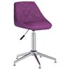 vidaXL Chaises pivotantes &agrave; manger lot de 2 violet similicuir