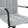 vidaXL Chaise pivotante de bureau Gris clair Velours