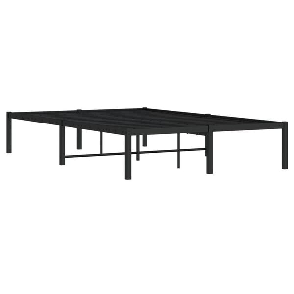 vidaXL Cadre de lit m&eacute;tal sans matelas noir 120x200 cm