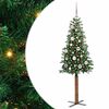 vidaXL Sapin de No&euml;l mince Vert 150 cm PVC et bois de pin massif