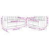 vidaXL Ensemble de canapés 2 pcs avec coussins Cappuccino Similicuir