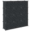 vidaXL Cubes de rangement 12 pcs avec portes noir PP