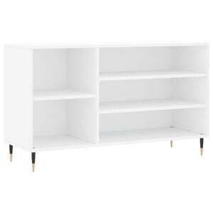 vidaXL Armoire &agrave; chaussure Blanc brillant 102x36x60 cm Bois ing&eacute;nierie