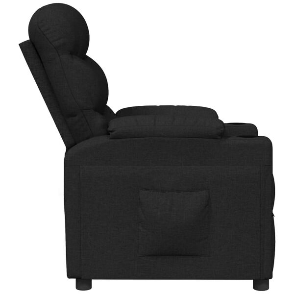 vidaXL Fauteuil inclinable Noir Tissu