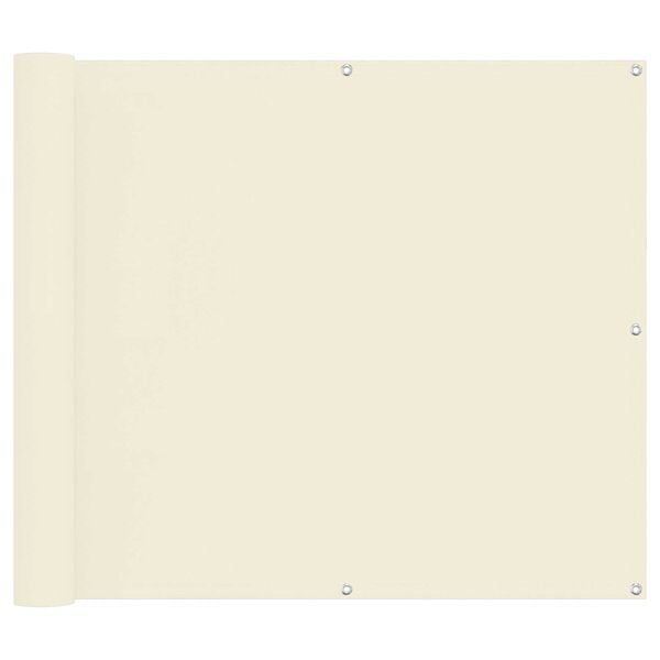 vidaXL &Eacute;cran de balcon Cr&egrave;me 100 x 200 cm Tissu Oxford