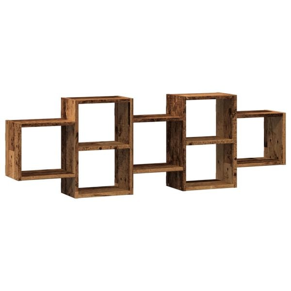 vidaXL Étagère murale vieux bois 129x18x42 cm bois d'ingénierie