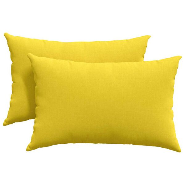 vidaXL Coussins de canapé 2 pcs Jaune clair 60 x 40 cm tissu