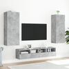 vidaXL Meuble TV mural gris b&eacute;ton 40,5x30x102 cm bois d'ing&eacute;nierie