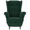 vidaXL Fauteuil vert fonc&eacute; velours