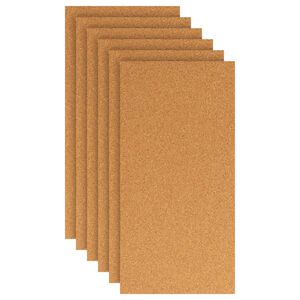 vidaXL Feuille de Li&egrave;ge 6 pcs 100 x 50 x 1 cm Li&egrave;ge Marron