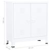 vidaXL Coffre de rangement industriel Blanc 90x40x100 cm Acier