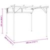 vidaXL Pergola avec toit rétractable Blanc crème 3 x 3 m Acier