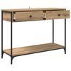 vidaXL Table console avec tiroir Ch&ecirc;ne artisanal 100 x 34,5 x 75 cm