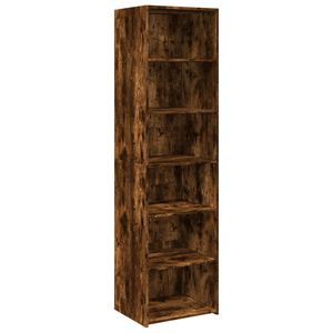 vidaXL Buffet haut ch&ecirc;ne fum&eacute; 50x41x185 cm bois d'ing&eacute;nierie