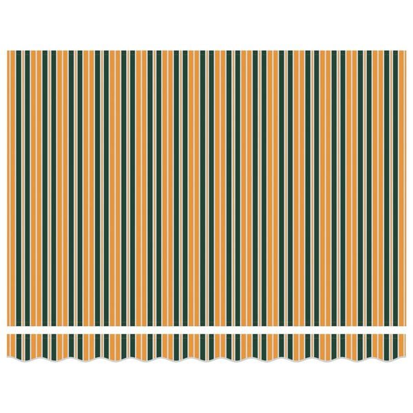 vidaXL Auvent Vert et jaune 350 x 250 x 165 cm Polyester et Aluminium