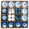 vidaXL Ensemble de Boules de No&euml;l 40 pcs Bleu et Blanc Plastique