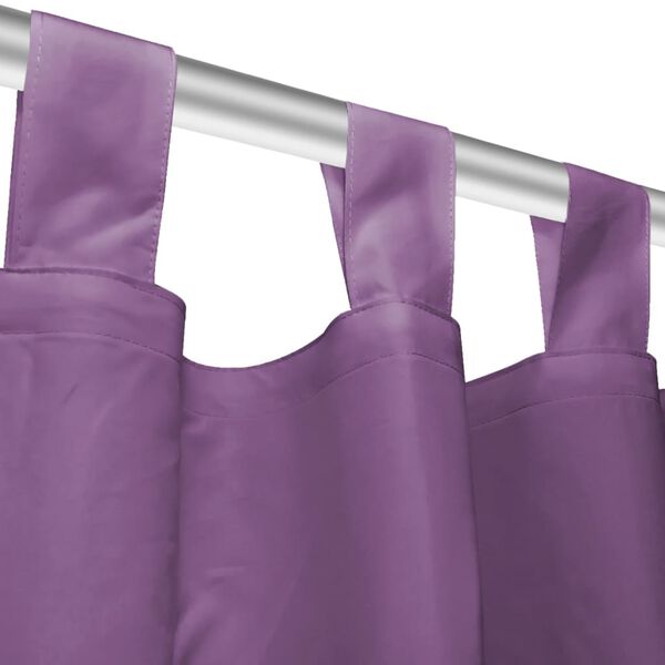 vidaXL Rideau occultant avec boucles 2 pcs 140 x 245 cm Lilas
