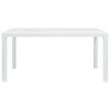 vidaXL Table de jardin Blanc 150x90x72 cm Plastique Aspect de rotin