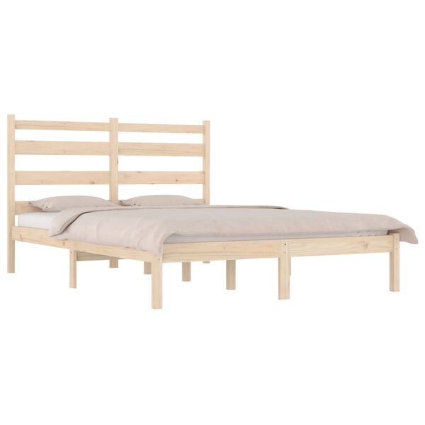 vidaXL Cadre de lit sans matelas bois massif 120x200 cm