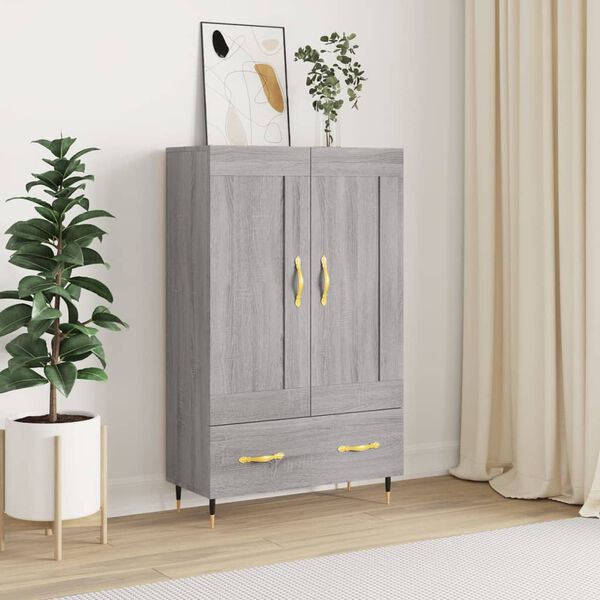 vidaXL Buffet haut sonoma gris 69,5x31x115 cm bois d'ing&eacute;nierie