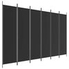 vidaXL Cloison de s&eacute;paration 6 panneaux Noir 300x200 cm Tissu