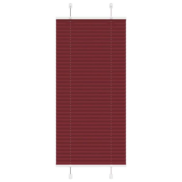 vidaXL Store pliss&eacute; rouge bordeaux 65x100 cm largeur du tissu 64,4 cm