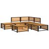 vidaXL Salon de jardin avec coussins 6 pcs bois d'acacia solide
