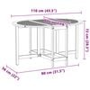 vidaXL Table de Jardin Marron 110 x 60 x 72 cm Bois d'acacia massif