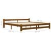 vidaXL Cadre de lit sans matelas marron miel bois pin massif 200x200cm