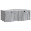 vidaXL Meuble TV mural Sonoma gris 78,5 x 41 x 30 cm Bois d'ing&eacute;nierie