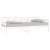 vidaXL Lit de jour sans matelas blanc bois de pin massif 90x200 cm