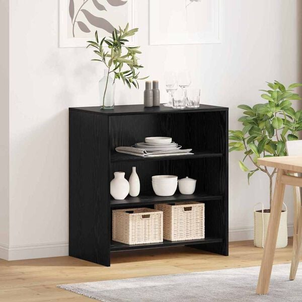 vidaXL Buffet Noir 70 x 41 x 75 cm Bois d'ing&eacute;nierie
