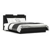 vidaXL Cadre de lit sans matelas noir 135x190 cm
