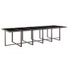 vidaXL Ensemble &agrave; manger d'ext&eacute;rieur avec coussins 17 pcs rotin Marron