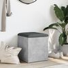 vidaXL Banc de rangement gris b&eacute;ton 42x42x45 cm bois d'ing&eacute;nierie