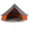 vidaXL Tente familiale tipi 10 personnes gris et orange imperméable