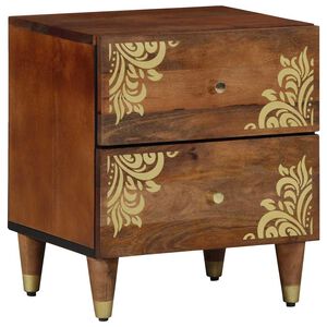 vidaXL Cabinet de chevet avec tiroir Marron miel 40 x 33 x 46 cm