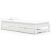 vidaXL Cadre de lit sans matelas blanc bois massif 90x200 cm