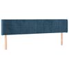 vidaXL Tête de lit avec oreilles Bleu foncé 183x16x78/88 cm Velours