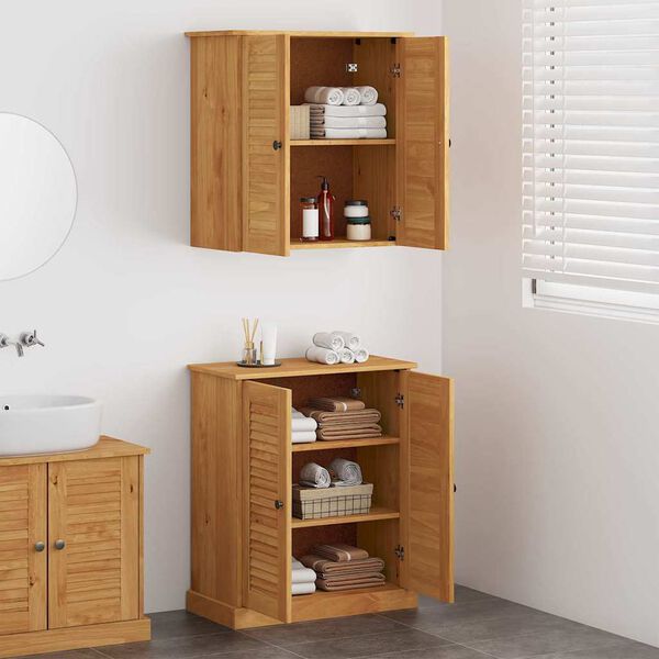 vidaXL Ensemble de mobilier de salle de bain avec &eacute;tag&egrave;re VIGO 2 pcs