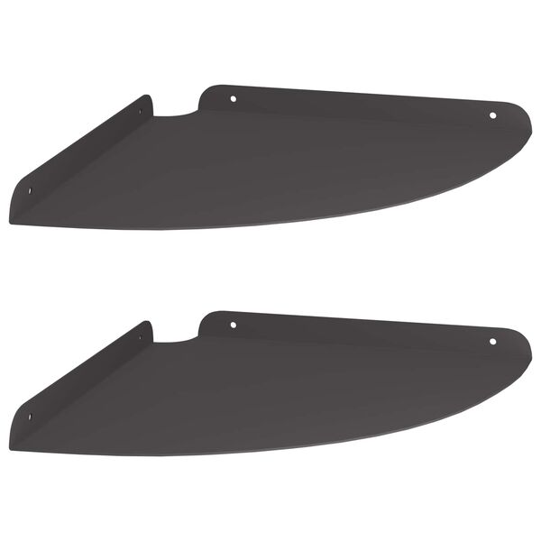 vidaXL &Eacute;tag&egrave;re Flottante d'Angle 2 pcs Noir 30 x 30 x 2 cm