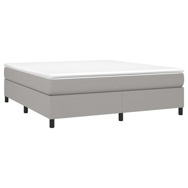 vidaXL Sommier &agrave; lattes de lit avec matelas Gris clair 180x200cm Tissu