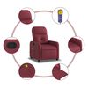 vidaXL Fauteuil de massage inclinable Rouge bordeaux Tissu