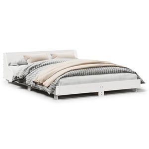 vidaXL Cadre de lit sans matelas blanc 120x190 cm bois de pin massif