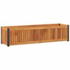 vidaXL Jardini&egrave;re 110x30x27,5 cm bois massif d'acacia et acier