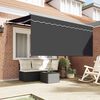vidaXL Auvent R&eacute;tractable Ray&eacute; Anthracite 300 x 200 cm tissu