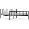 vidaXL Cadre de lit sans matelas noir m&eacute;tal 160x200 cm